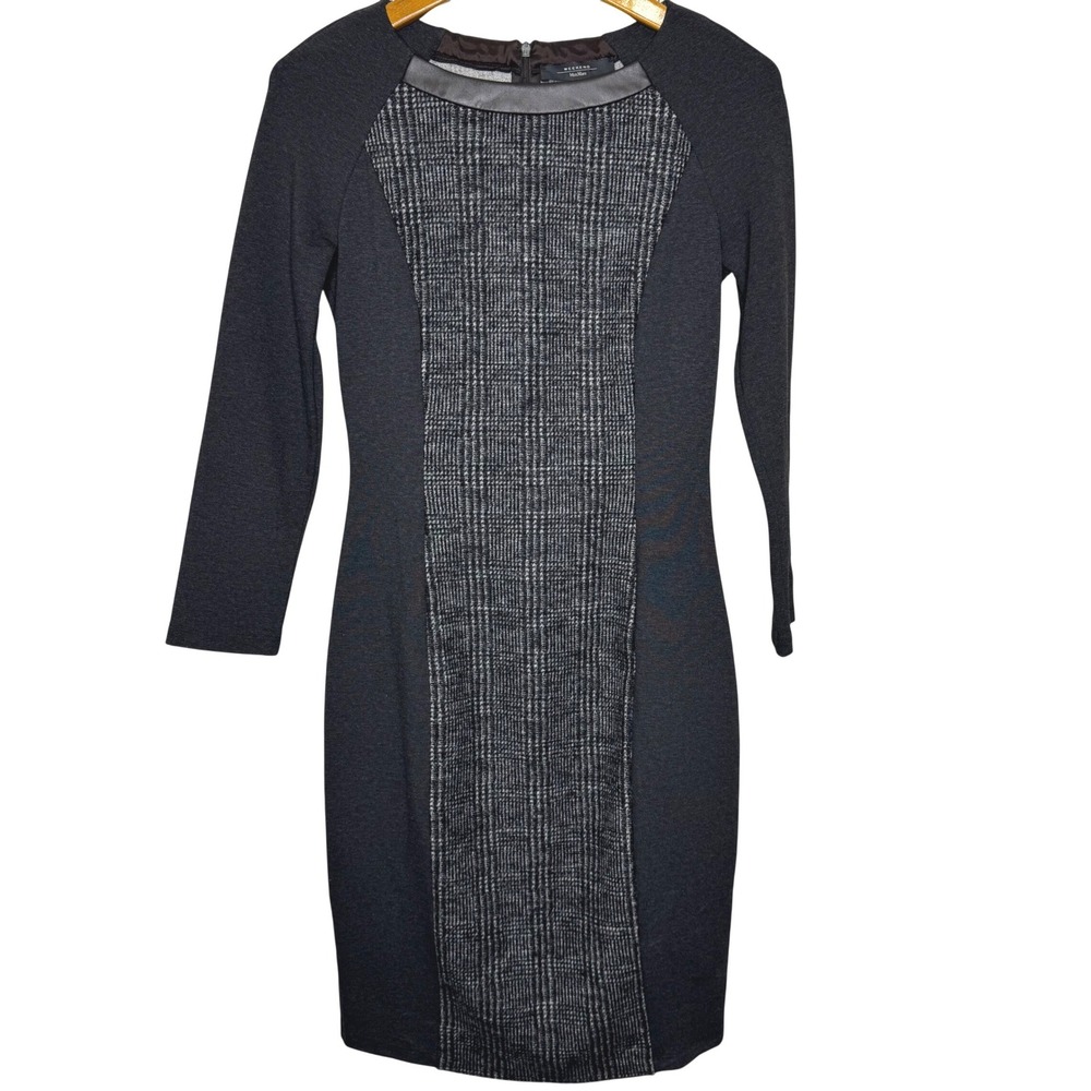 Weekend Max Mara Romina Wool Jersey Dress Small‎ Black/Gray